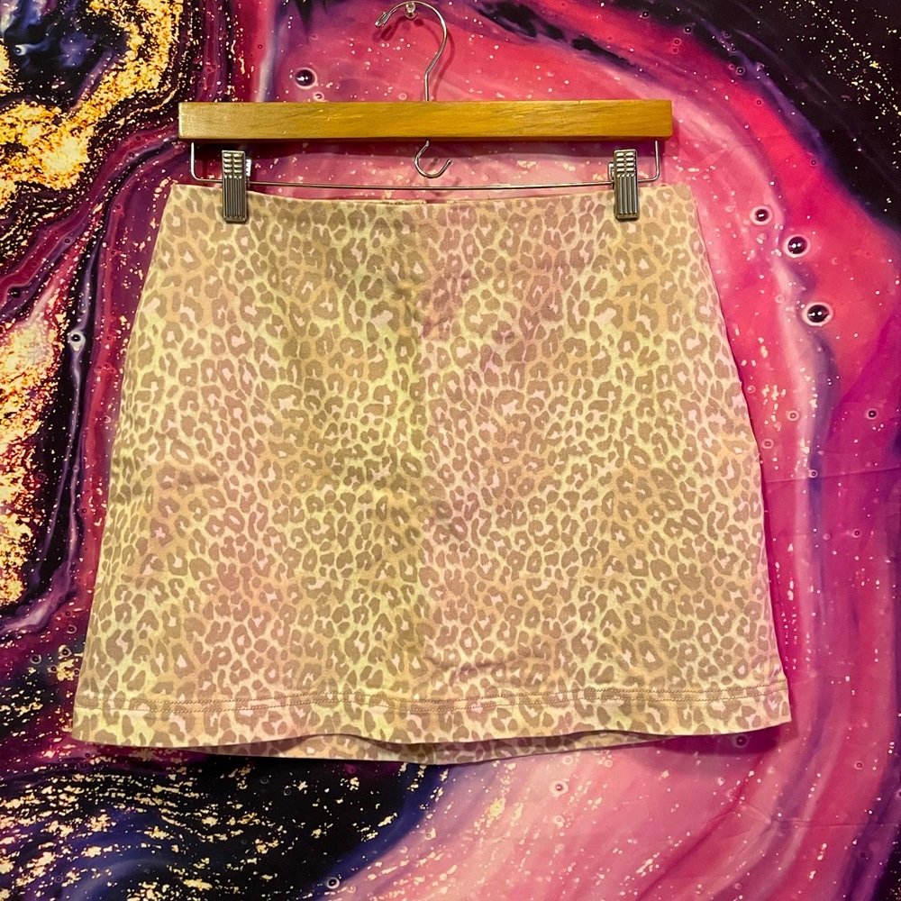 Pink Leopard Skirt